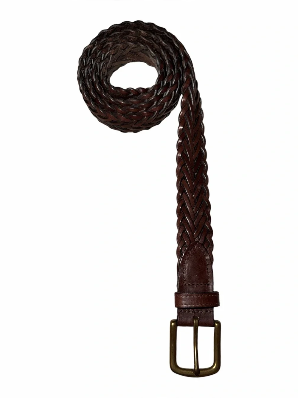 Genuine Leather LL Bean Braided Belt Men’s 34 Old Money Western